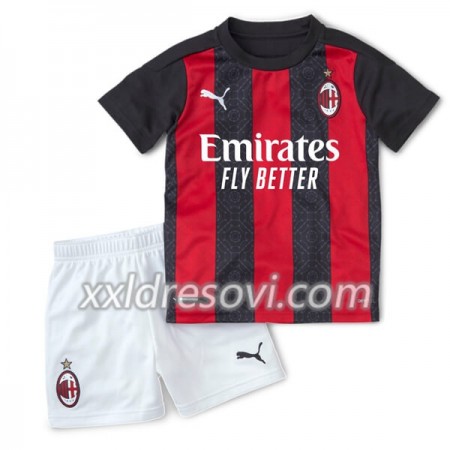 AC Milan Domaći Dječji Komplet Dresovi za Nogomet 2020-2021 (+ kratke hlače)